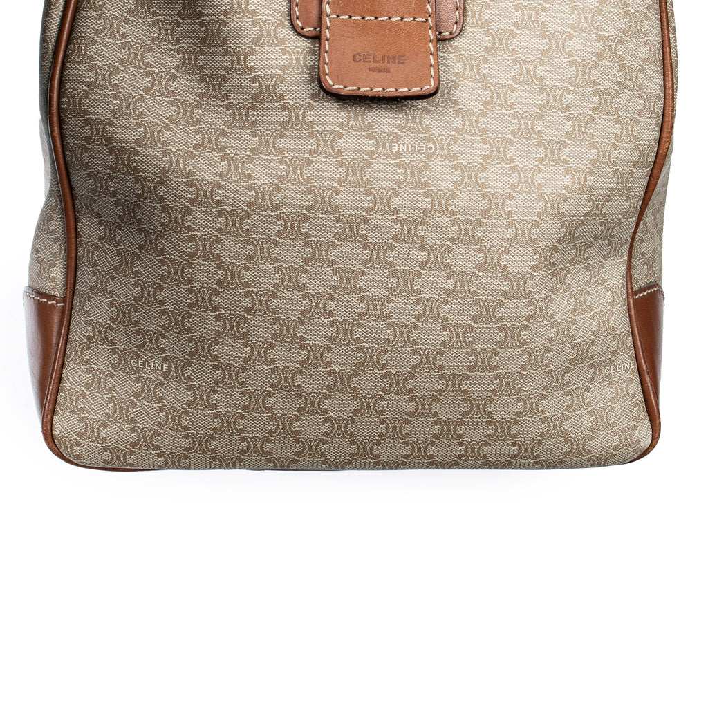 Travel Bag Vintage Medium Travel Boston Beige Macadam Coated Canvas
