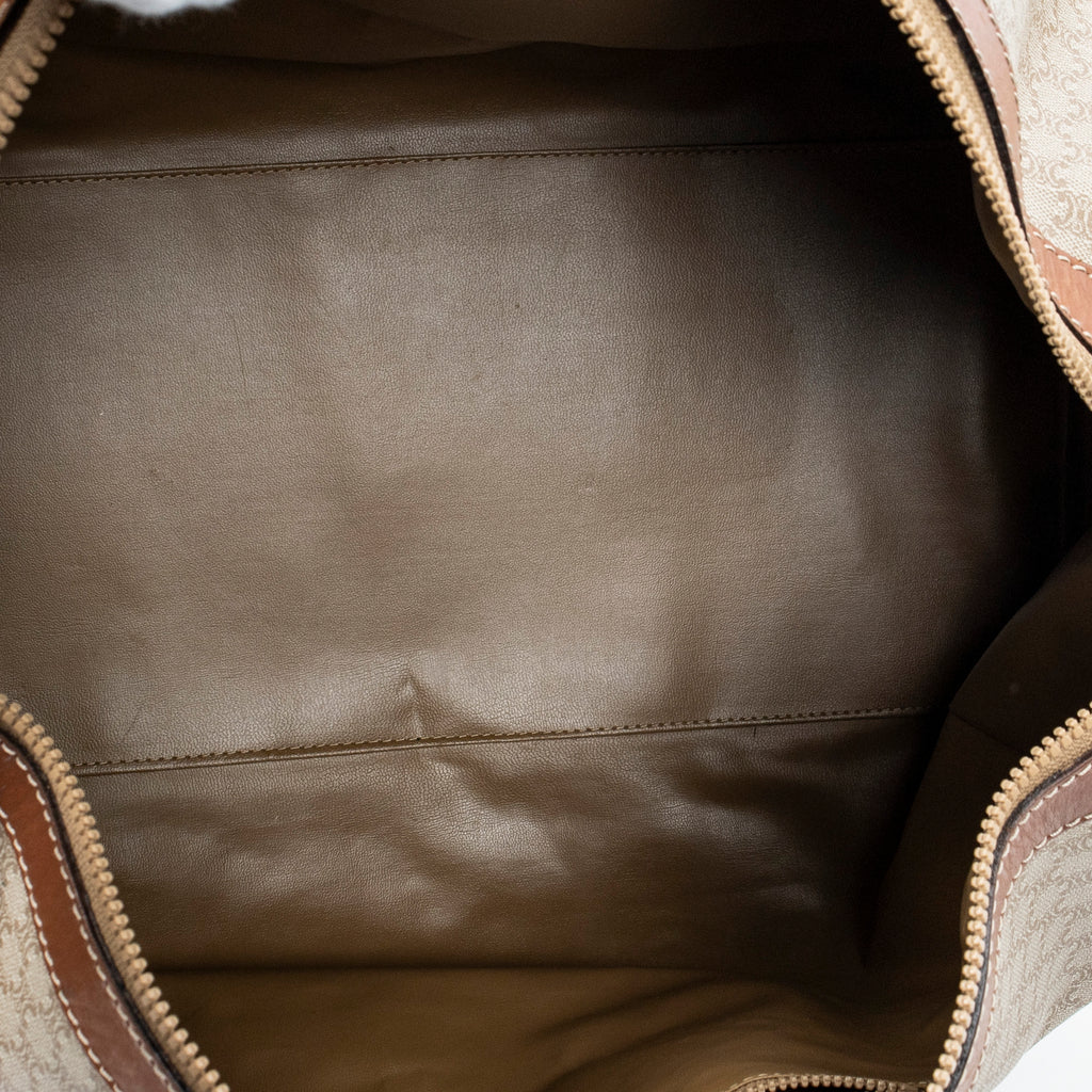 Travel Bag Vintage Medium Travel Boston Beige Macadam Coated Canvas