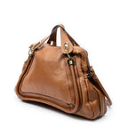 Shoulder Bag Large Paraty Brown Grained Calfskin Leather