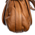 Shoulder Bag Large Paraty Brown Grained Calfskin Leather
