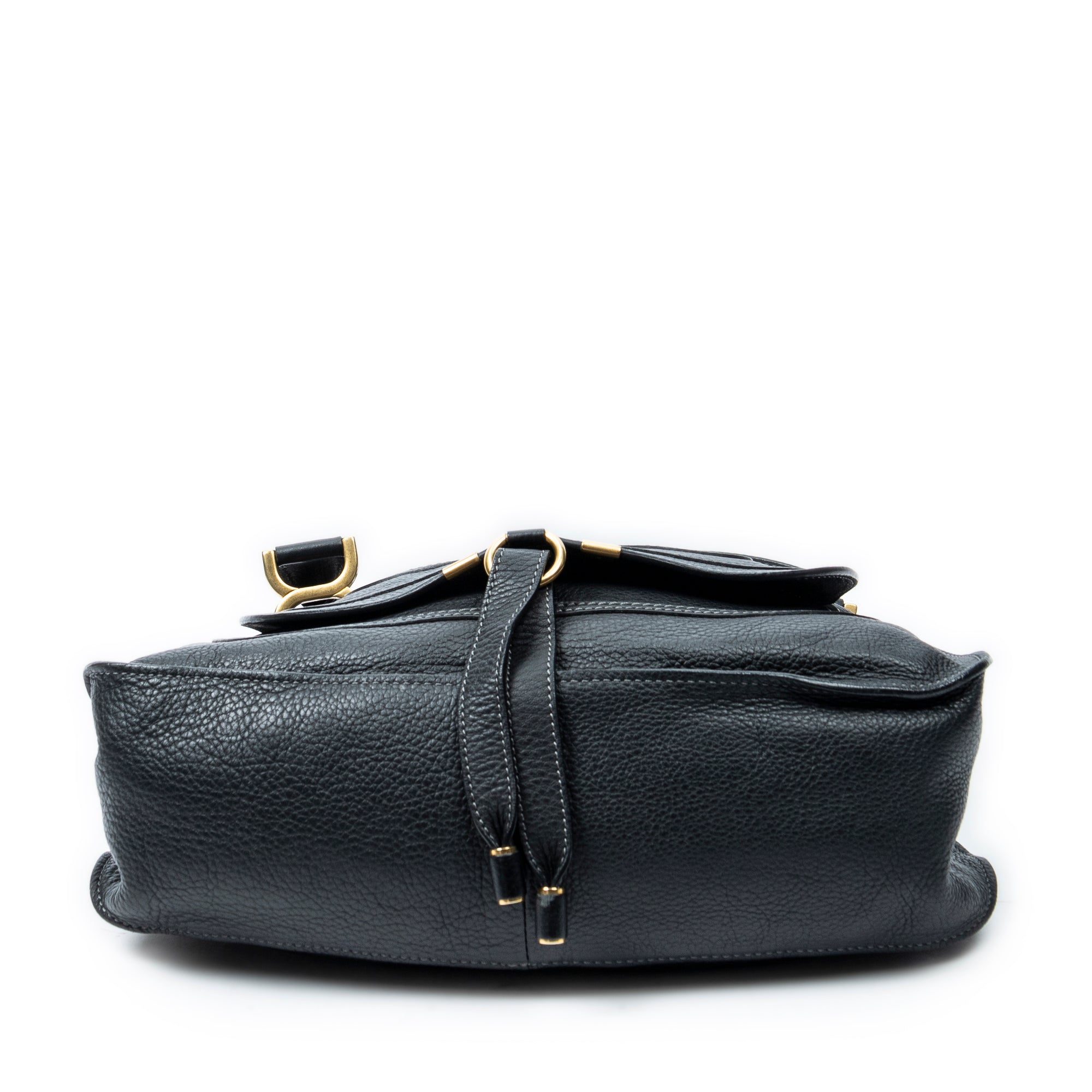 Shoulder Bag Medium Marcie Black Grained Calfskin Leather