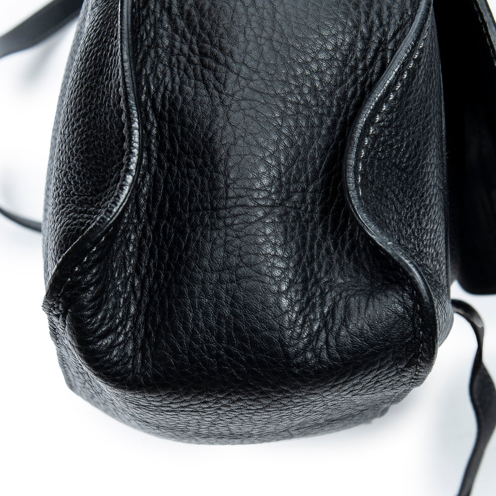 Shoulder Bag Medium Marcie Black Grained Calfskin Leather