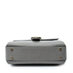 Shoulder Bag Interlocking G Top Handle Grey Grained Calfskin Leather