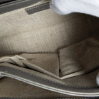 Shoulder Bag Interlocking G Top Handle Grey Grained Calfskin Leather