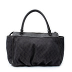 Shoulder Bag Large D-Ring Abbey Zip Tote Dark Brown Monogrammed Denim Canvas