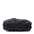 Shoulder Bag Large D-Ring Abbey Zip Tote Dark Brown Monogrammed Denim Canvas