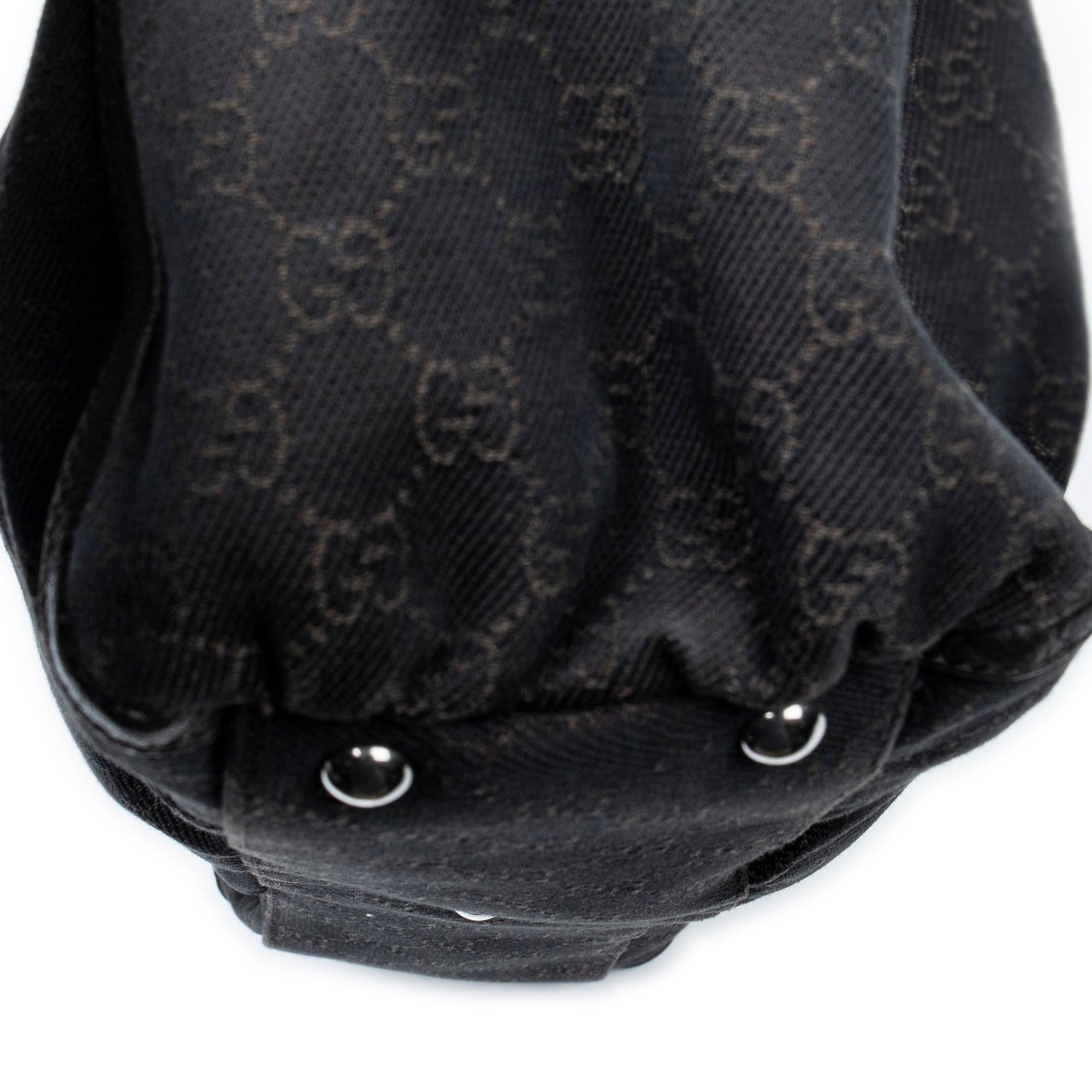 Shoulder Bag Large D-Ring Abbey Zip Tote Dark Brown Monogrammed Denim Canvas
