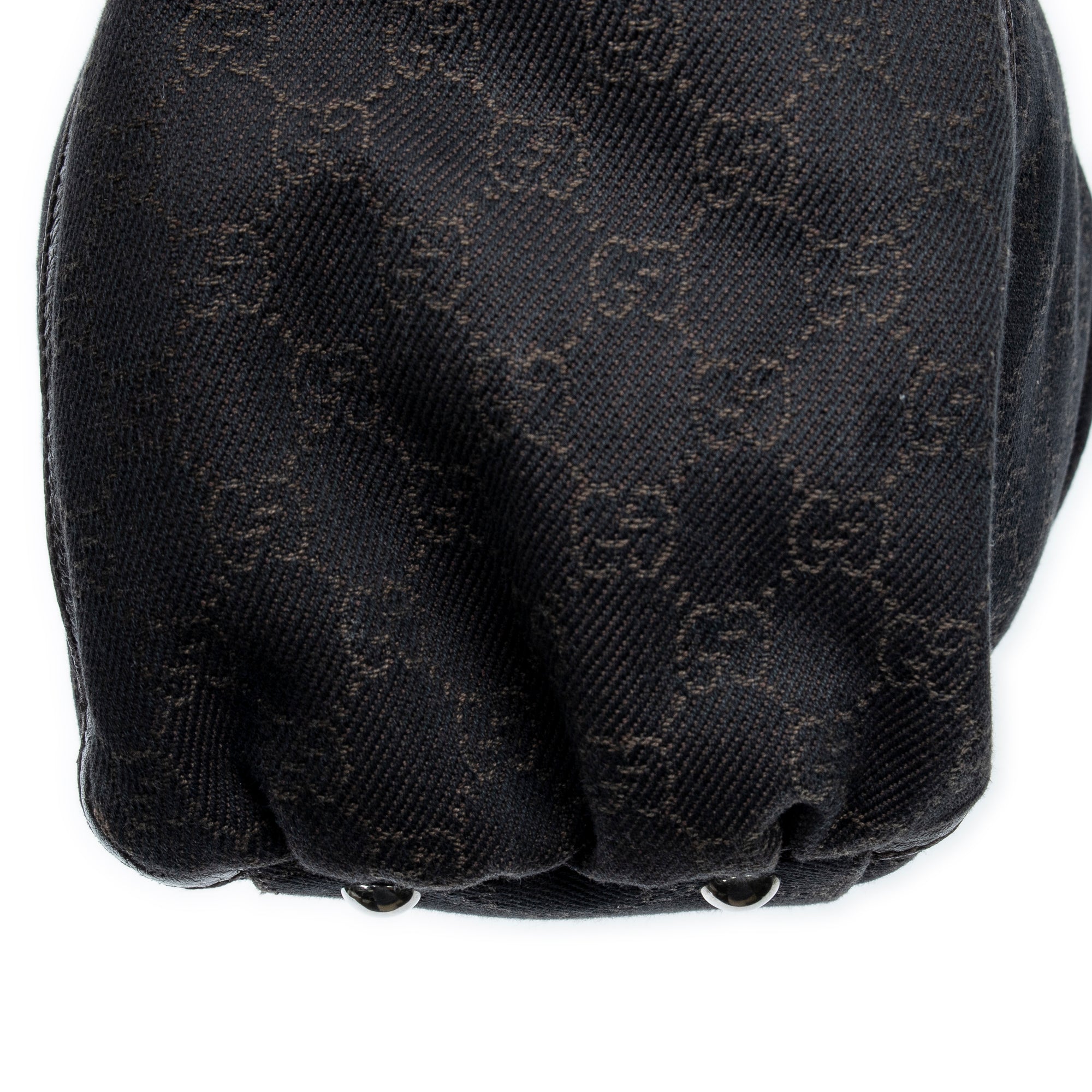 Shoulder Bag Large D-Ring Abbey Zip Tote Dark Brown Monogrammed Denim Canvas