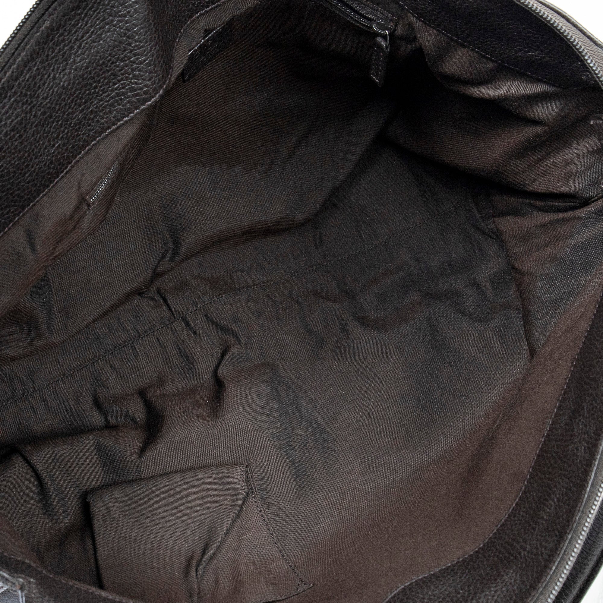 Shoulder Bag Large D-Ring Abbey Zip Tote Dark Brown Monogrammed Denim Canvas