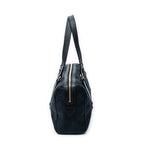 Sac bandoulière Charmy Boston en toile monogrammée noire