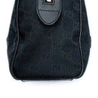Sac bandoulière Charmy Boston en toile monogrammée noire