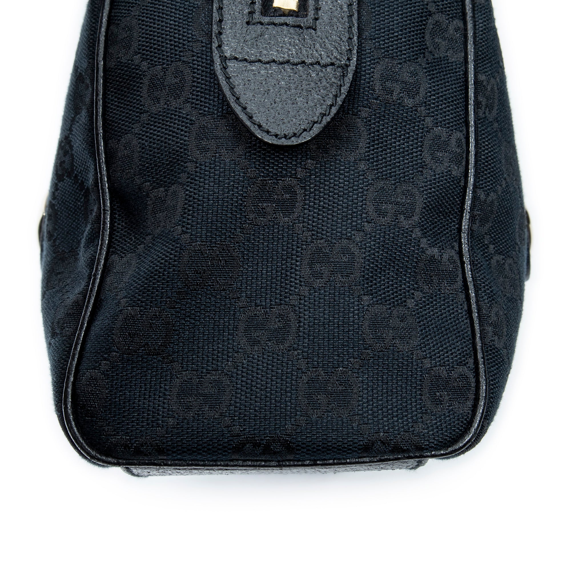 Sac bandoulière Charmy Boston en toile monogrammée noire