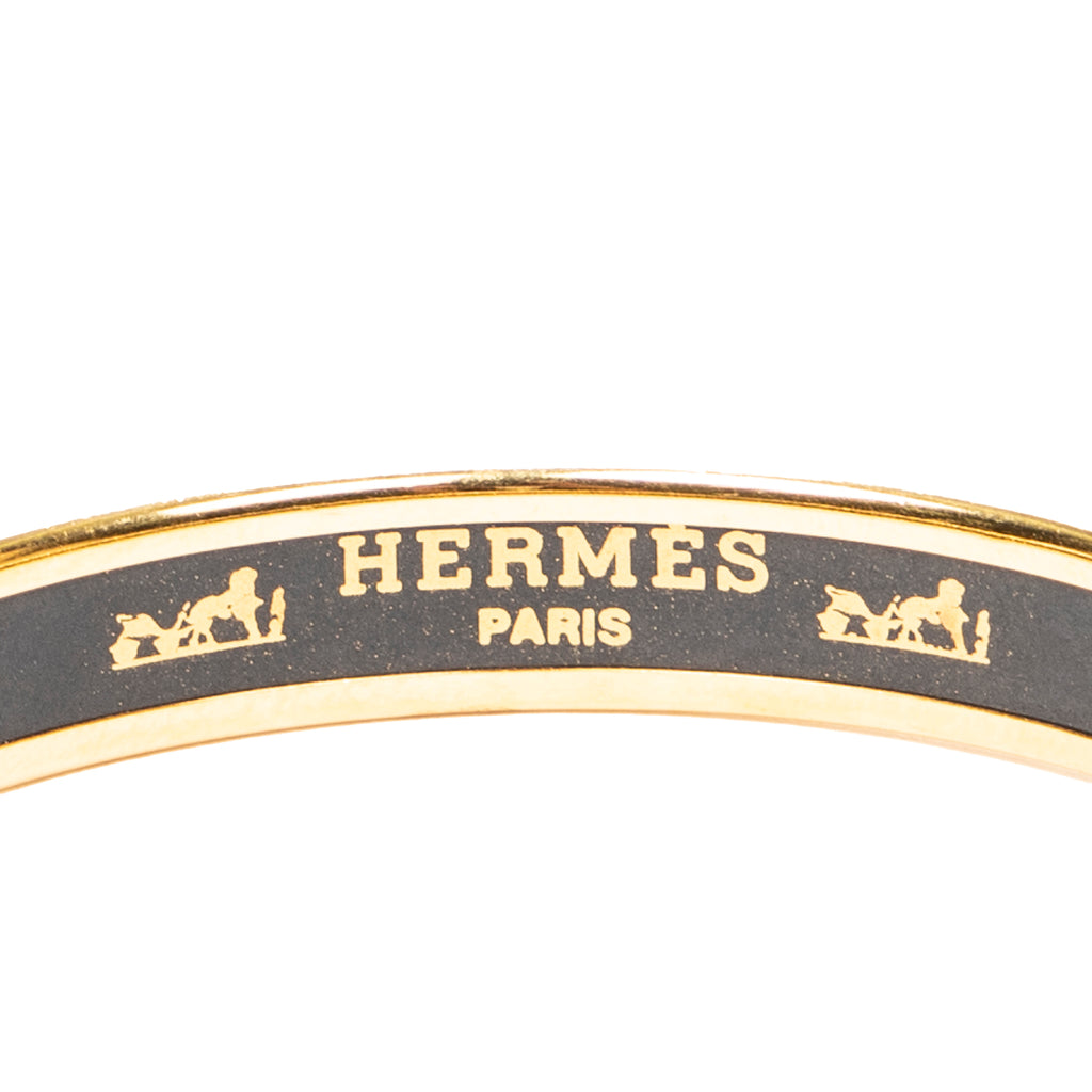 Bracelet Enamel Bangle PM Blue Rope Motif