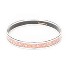 Bracelet Enamel Bangle PM Pink Floral Dot Motif