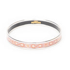 Bracelet Enamel Bangle PM Pink Floral Dot Motif