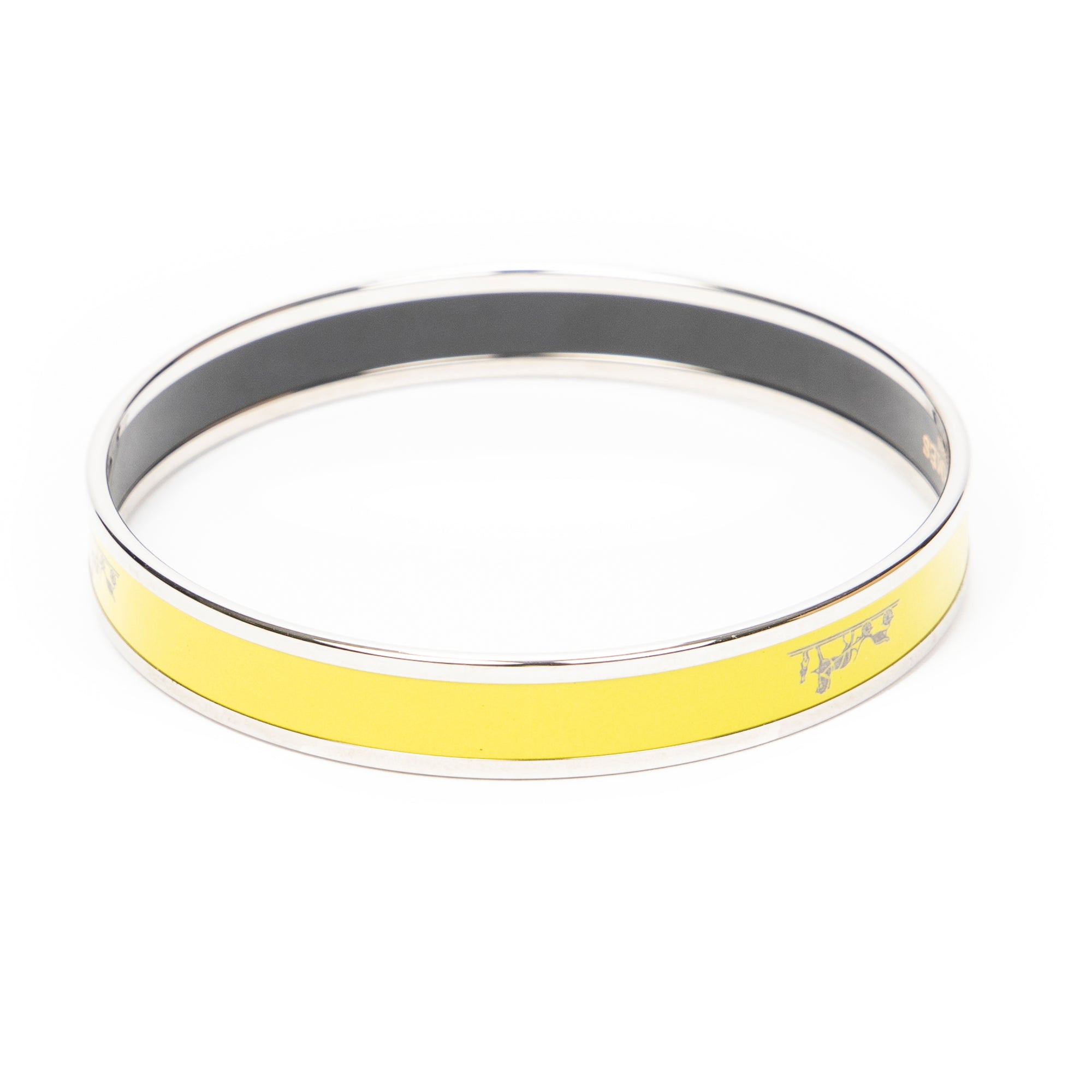 Bracelet Enamel Bangle PM Lime Green Logo Motif