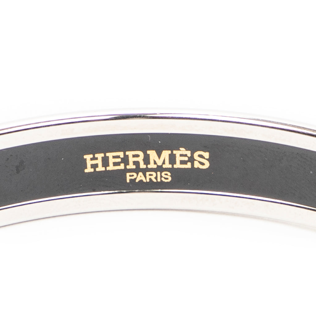 Bracelet Enamel Bangle PM Lime Green Logo Motif