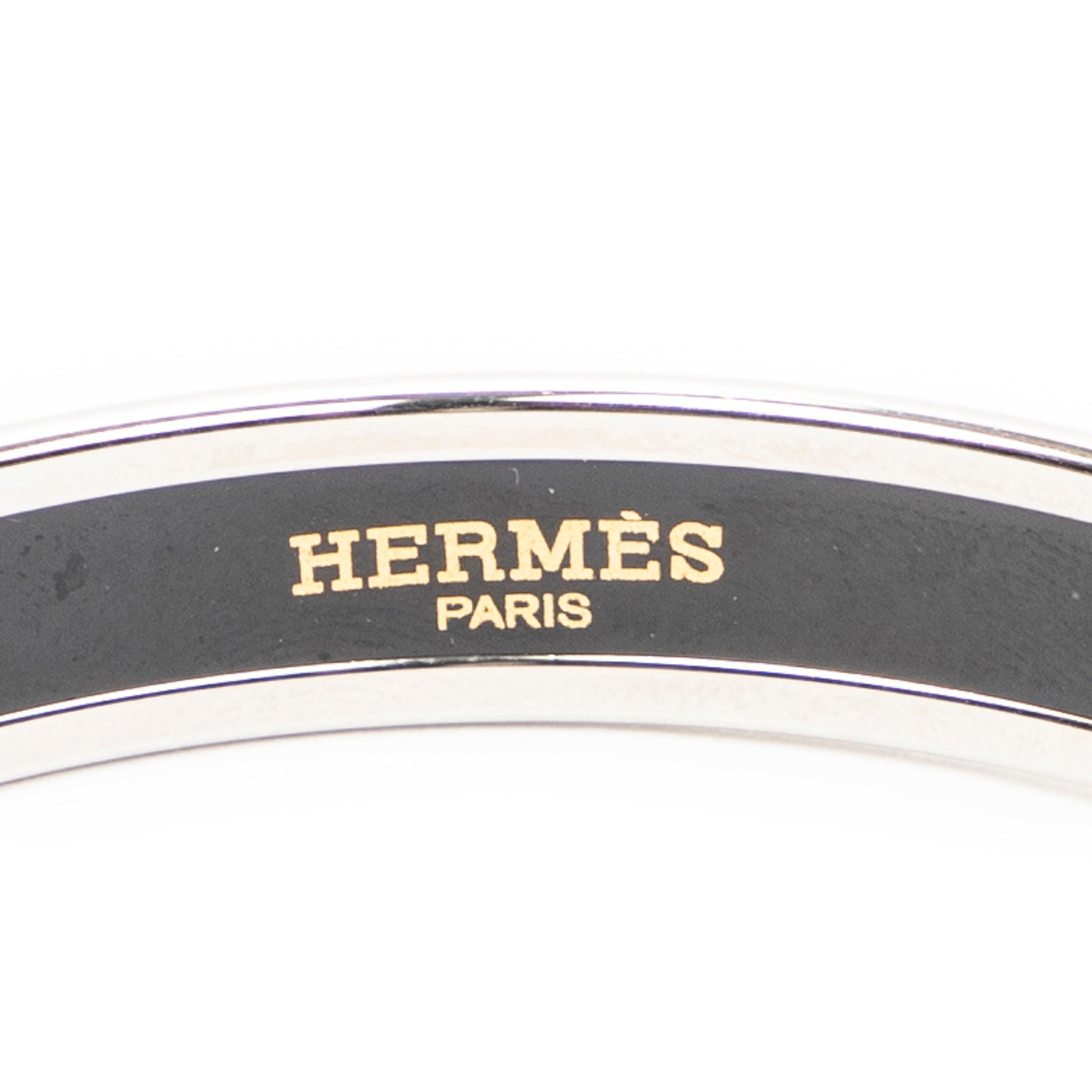 Bracelet Enamel Bangle PM Lime Green Logo Motif
