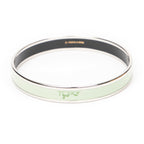 Bracelet Enamel Bangle PM Light Green Logo Motif
