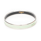Bracelet Enamel Bangle PM Light Green Logo Motif