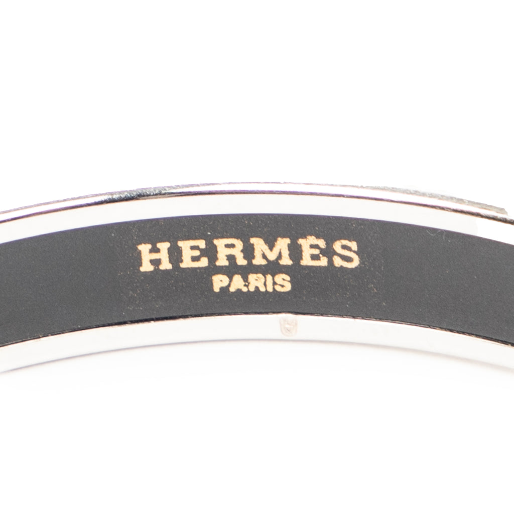 Bracelet Enamel Bangle PM Light Green Logo Motif