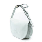 Shoulder Bag Heritage Flap Messenger White Grained Calfskin Leather