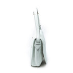 Shoulder Bag Heritage Flap Messenger White Grained Calfskin Leather