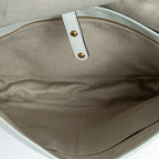 Shoulder Bag Heritage Flap Messenger White Grained Calfskin Leather