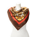 Scarf Scarf Brown 100% Twill Silk