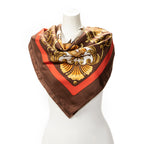 Scarf Scarf Brown 100% Twill Silk