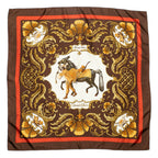 Scarf Scarf Brown 100% Twill Silk