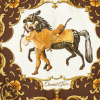 Scarf Scarf Brown 100% Twill Silk