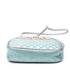 Shoulder Bag Trapuntata Mini Camera Crossbody Light Pink Quilted Metallic Leather