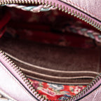 Shoulder Bag Trapuntata Mini Camera Crossbody Light Pink Quilted Metallic Leather