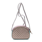 Shoulder Bag Trapuntata Mini Camera Crossbody Light Pink Quilted Metallic Leather