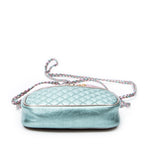 Shoulder Bag Trapuntata Mini Camera Crossbody Light Pink Quilted Metallic Leather