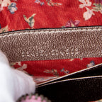 Sac Bandoulière Trapuntato Mini Appareil Photo Crossbody Cuir Métallisé Rose Clair Matelassé