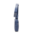 Shoulder Bag Phone Pouch Crossbody Blue Intrecciato Leather
