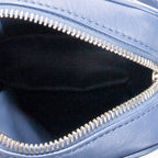 Shoulder Bag Phone Pouch Crossbody Blue Intrecciato Leather