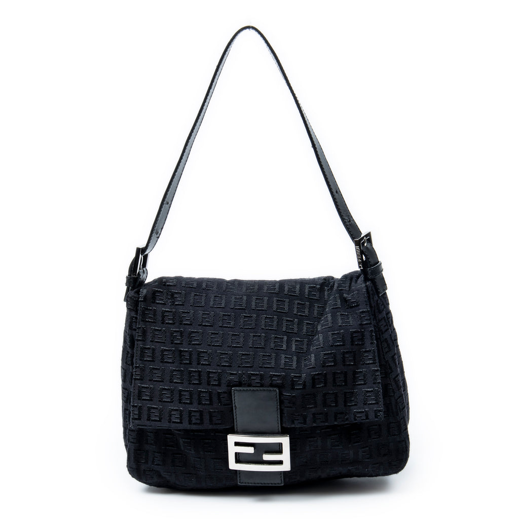 Shoulder Bag Mama Forever Black Zucchino Embossed Canvas
