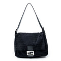Shoulder Bag Mama Forever Black Zucchino Embossed Canvas