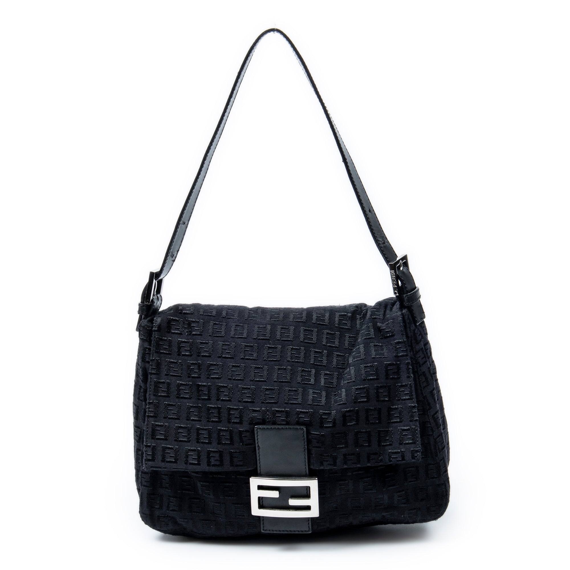 Shoulder Bag Mama Forever Black Zucchino Embossed Canvas