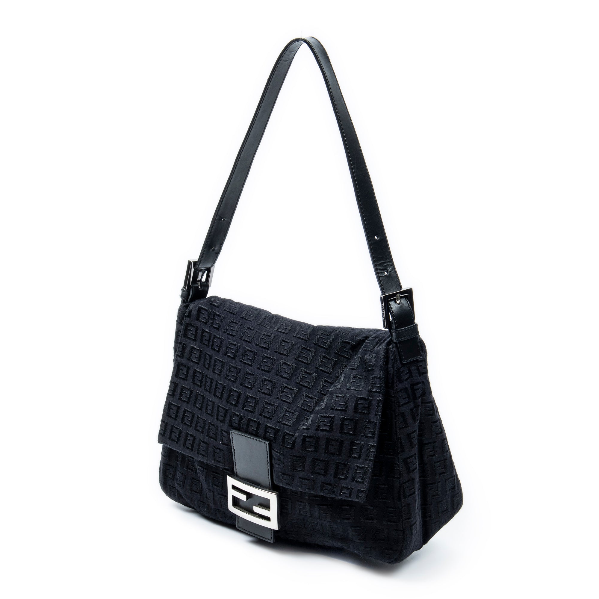Shoulder Bag Mama Forever Black Zucchino Embossed Canvas