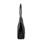 Shoulder Bag Large Square Tote Black Monogrammed Canvas
