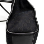 Shoulder Bag Large Square Tote Black Monogrammed Canvas