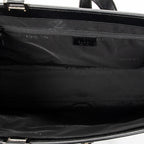 Shoulder Bag Large Square Tote Black Monogrammed Canvas