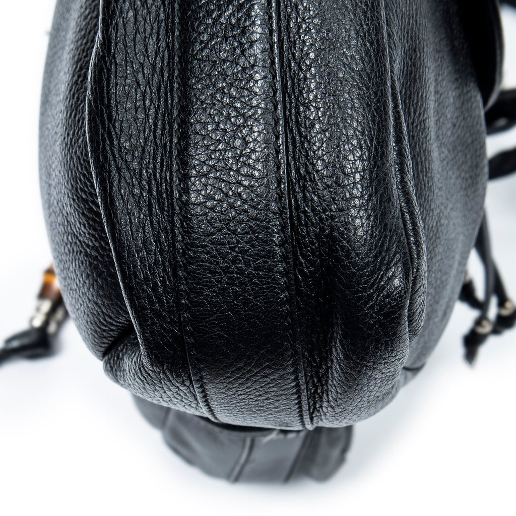 Shoulder Bag Large Jungle Messenger Black Grained Calfskin Leather