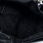 Shoulder Bag Large Jungle Messenger Black Grained Calfskin Leather