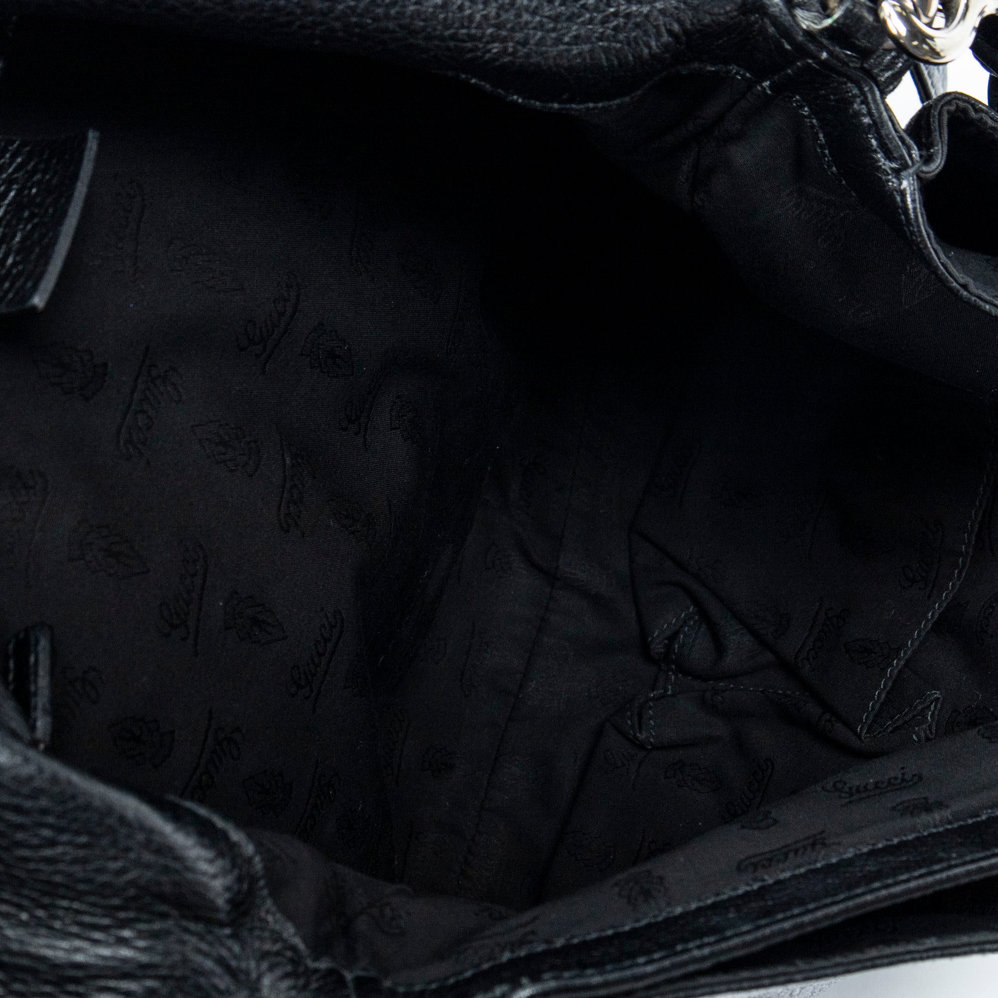 Shoulder Bag Large Jungle Messenger Black Grained Calfskin Leather