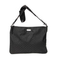 Shoulder Bag Large Flat Messenger Black Monogrammed Nylon Canvas